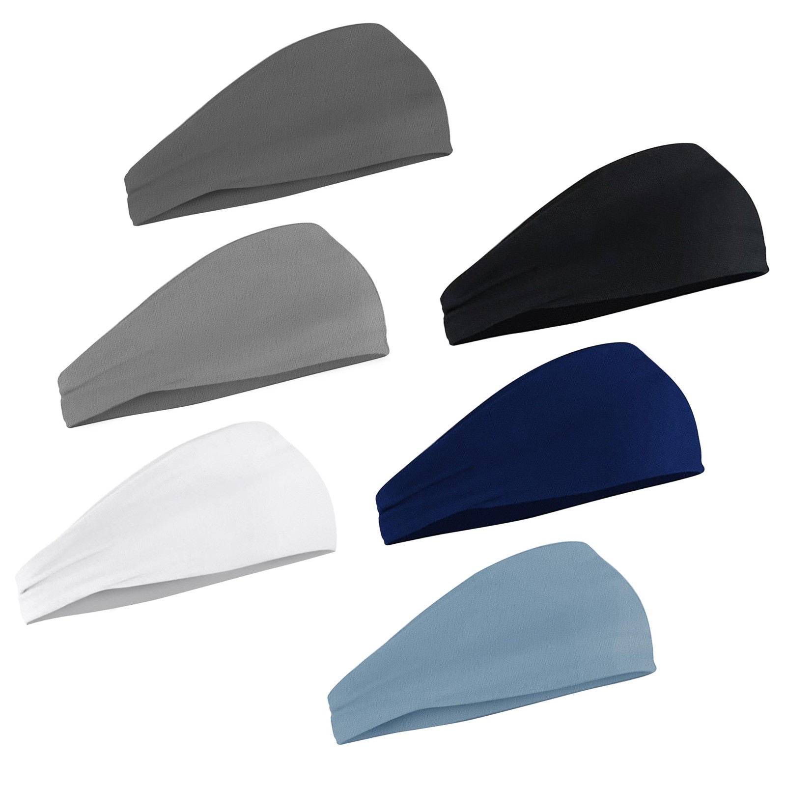 Sport Headbands for Black, White, Light Gray, Dark Blue, Blue-Gray
