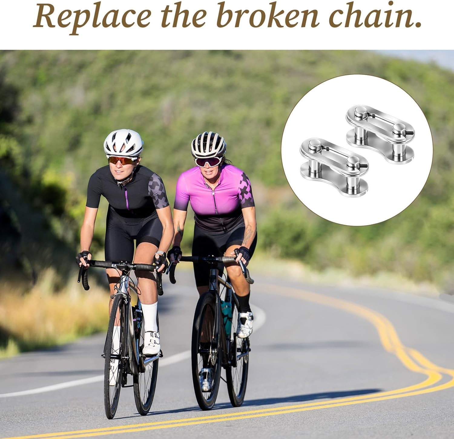 10 Pairs Bike Chain Master Link for Bicycle Missing Link, Single Speed Chain