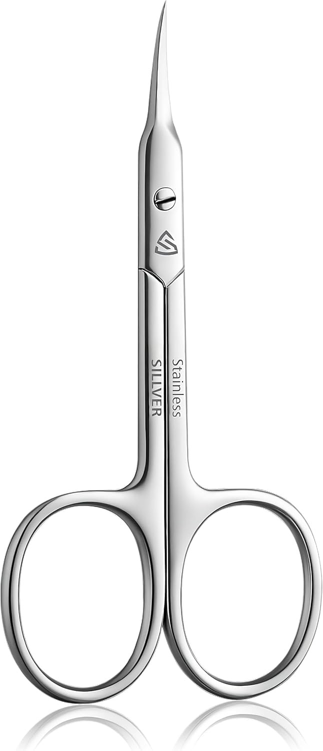 Cuticle Scissors Curved Blade - Extra Fine Pointed Tip Professional Manicure
