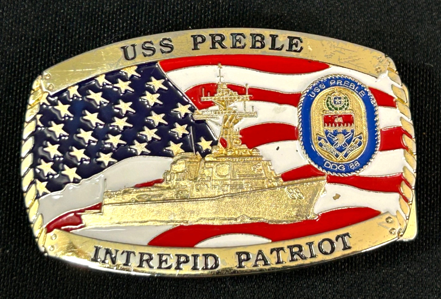 USS Preble DDG-88 Belt Buckle