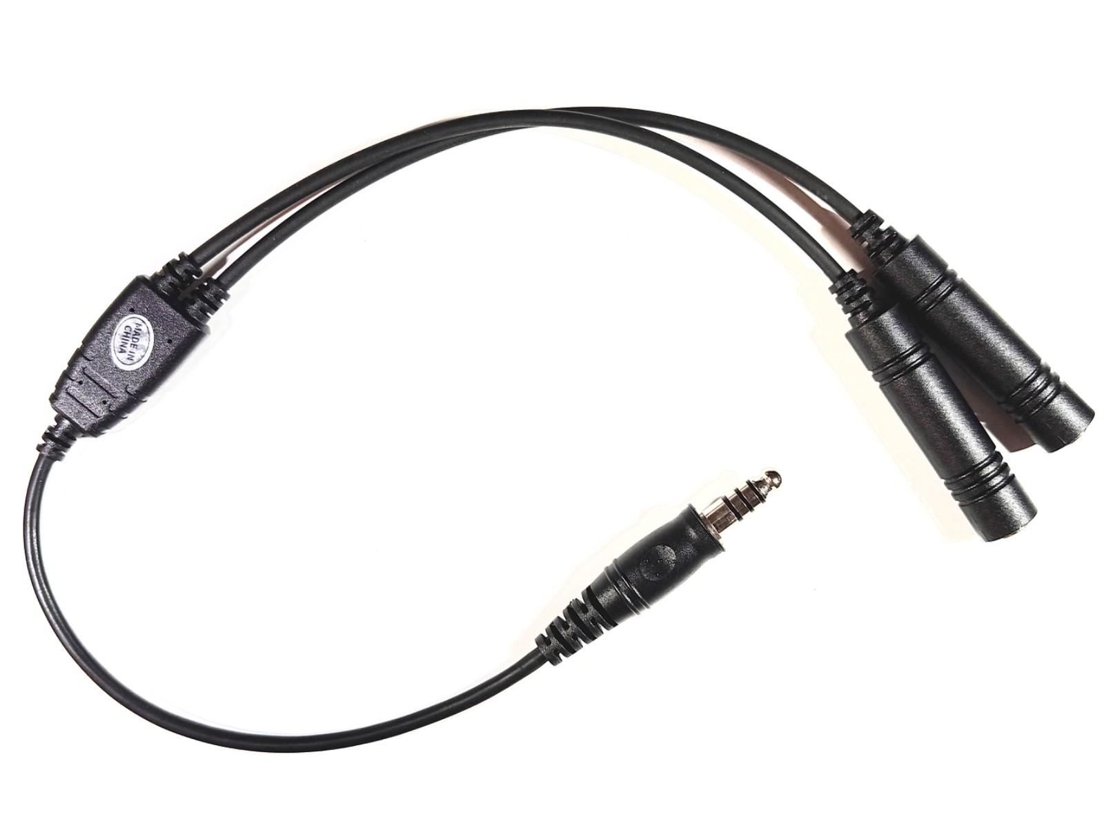 GA Dual Plug to Helicopter A174 Adapter. Fully Tested. Bose Compatible