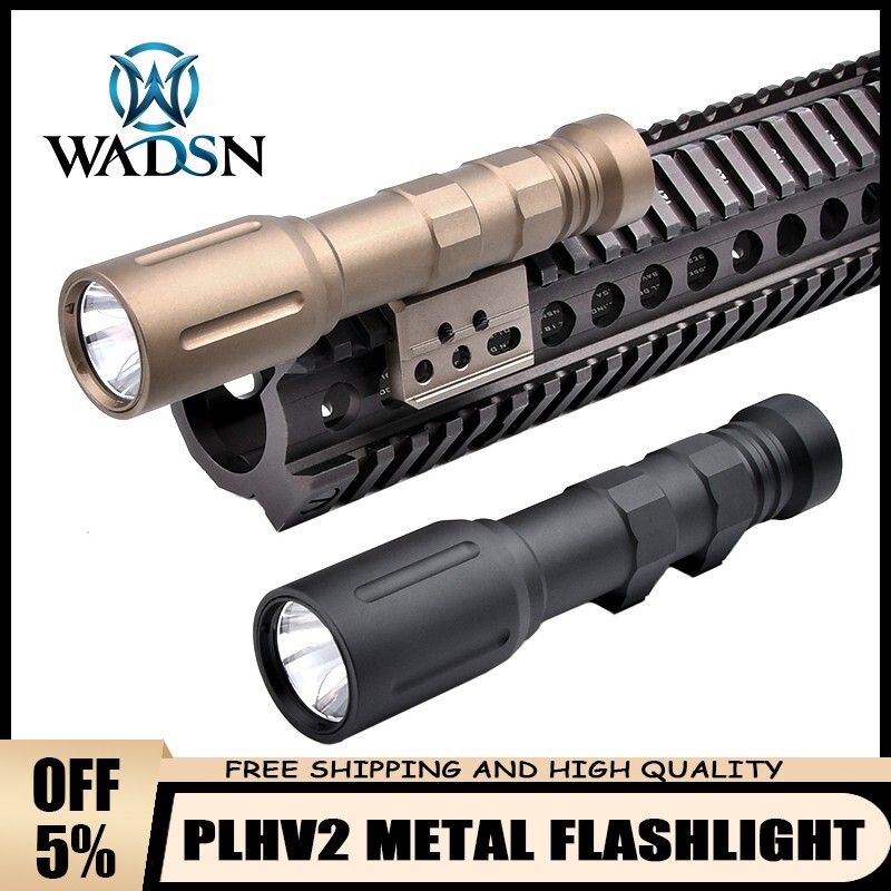 Tactical PLHv2 18350 18650 White LED High Power Weapon Scout Flashlight