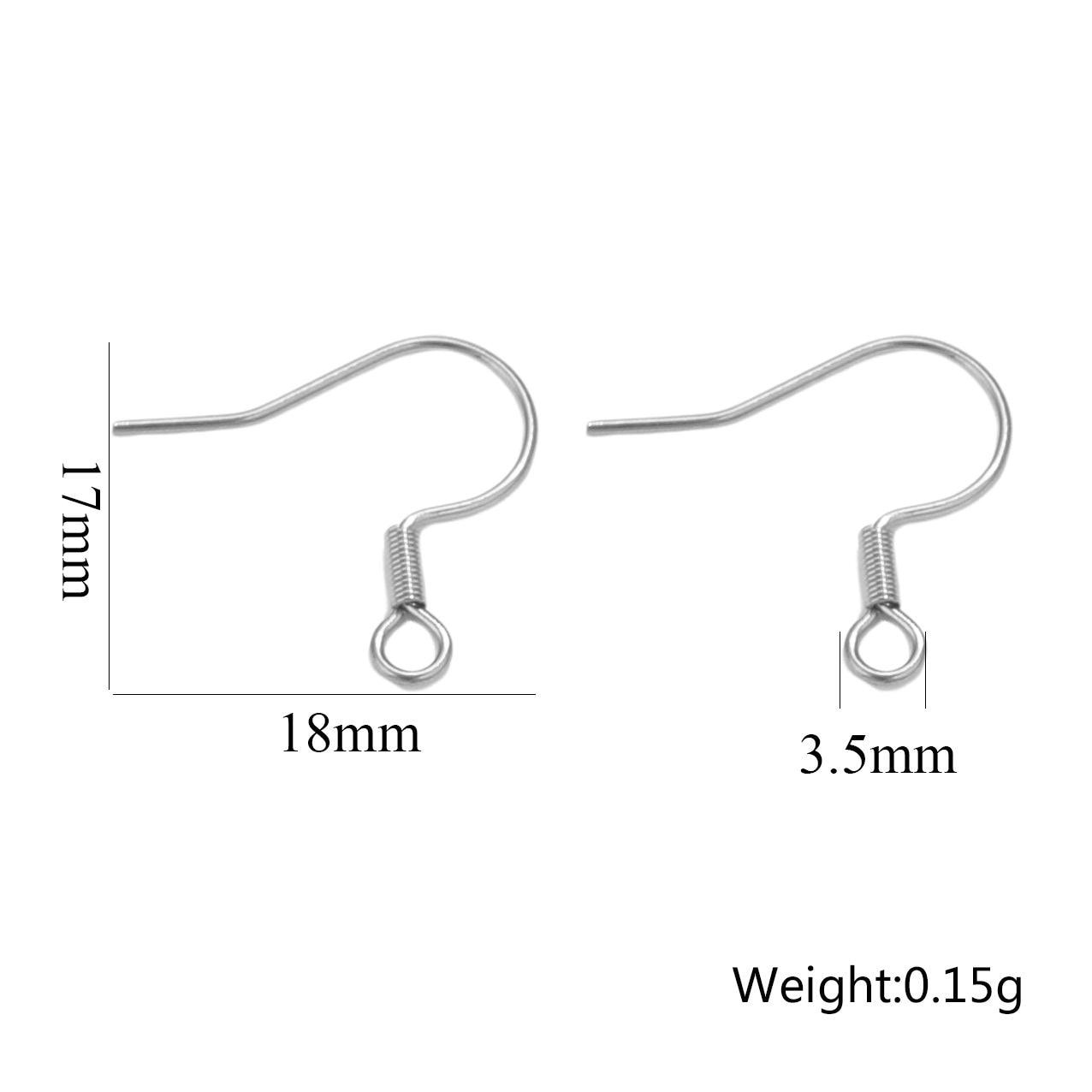 60PCS Stainless Steel Earrings Dangle Hook, Earrings Wires Finding SSF38