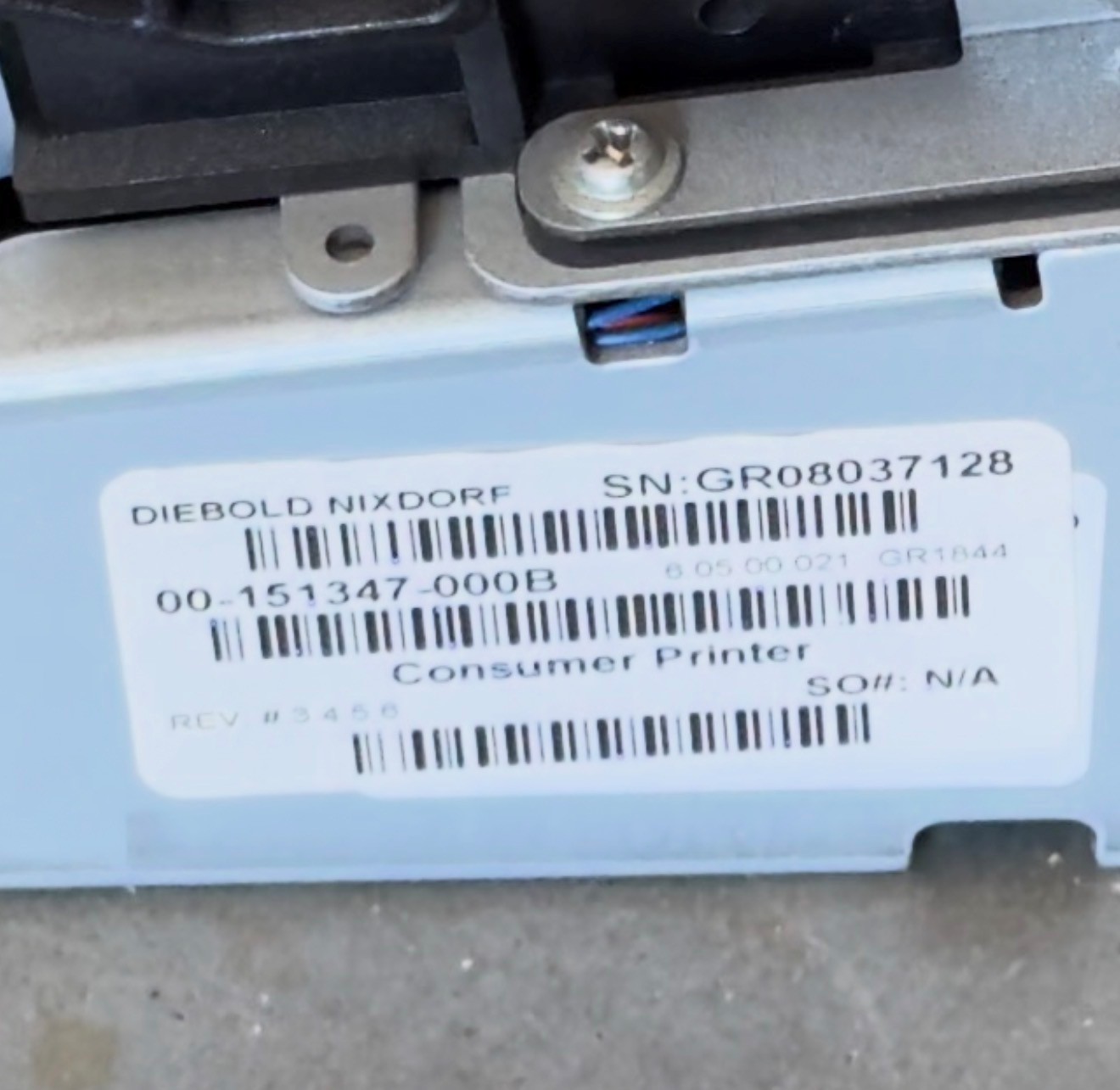 Diebold 00-151347-000B Opteva Snowhaven Receipt Printer