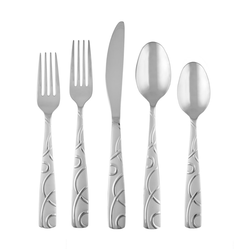 Cambridge Roam Sand 45-Pc Flatware & Hostess Set (Service for 8)