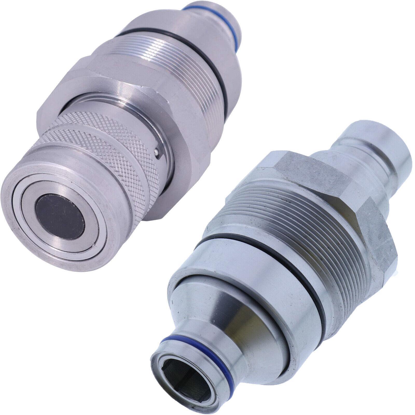 Male & Female Flat Face Coupler Kit AT406474 AT406475 For John Deere 320E 323E