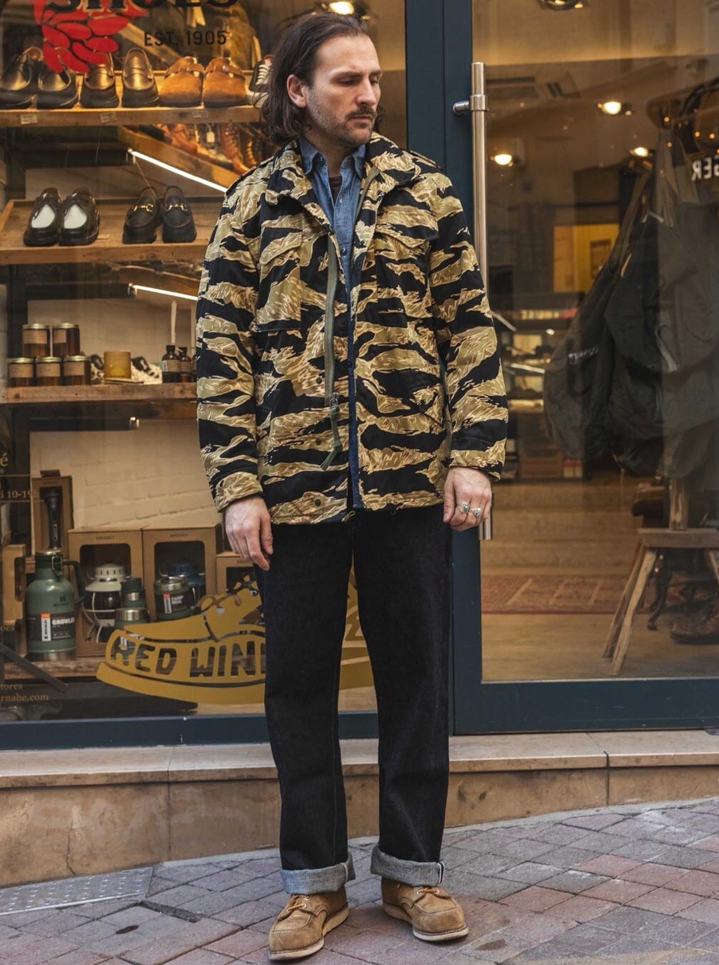 Buzz Rickson M-65 Field Jacket Golden Tiger Stripe Size 38