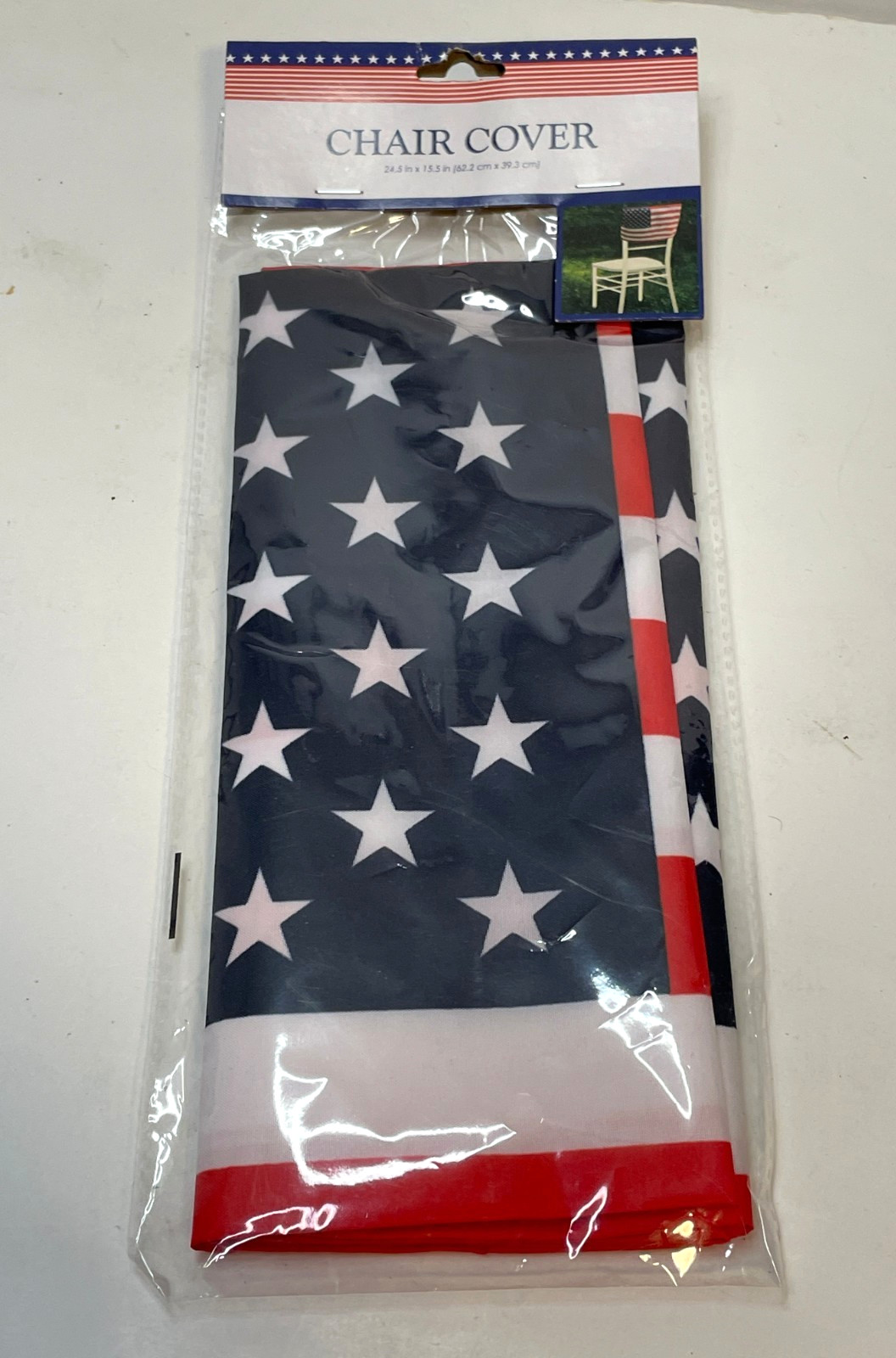 USA American Flag chair cover 24 1/2" x 15 1/2" seat back Greenbrier new