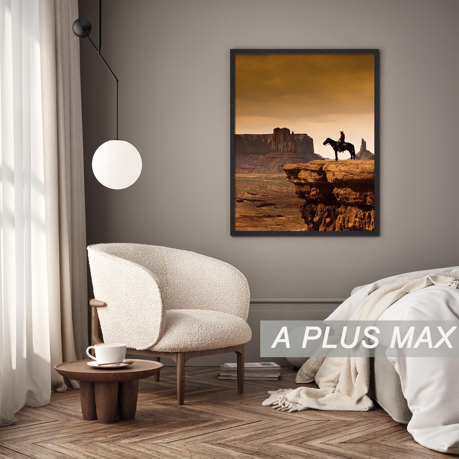 A PLUS MAX 11x14 Picture Frame, Black Engineered Wood Frame for 11x14,