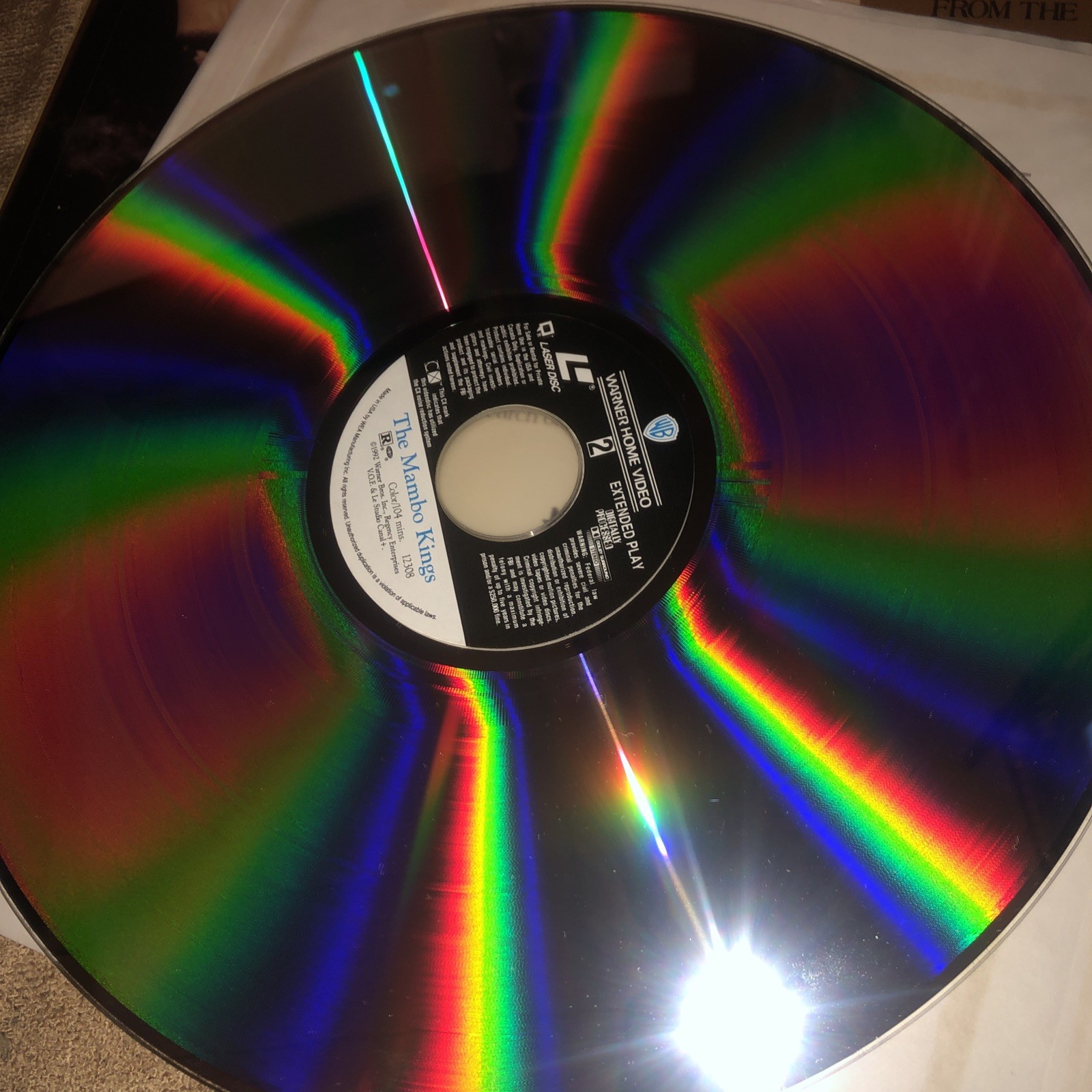 Laserdisc -- “THE MAMBO KINGS” Stereo Extended Play -- LD