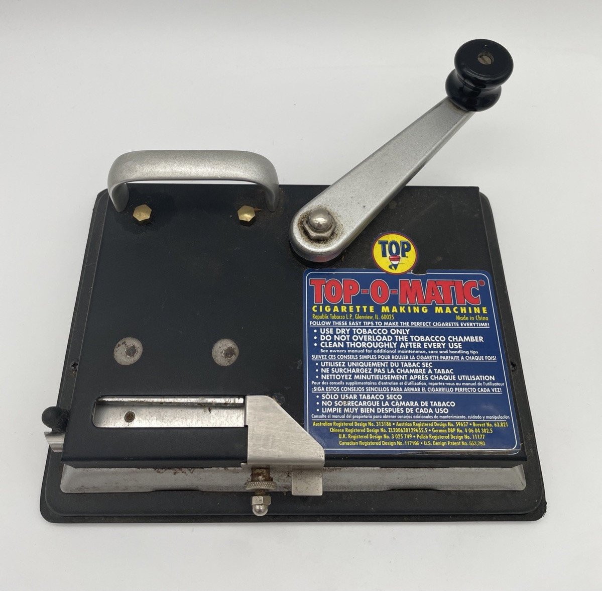 TOP-O-Matic Cigarette Making Machine Heavy Duty Tabletop Injector King Sz & 100m