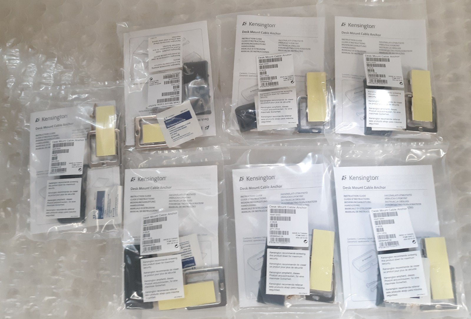 Lot of 7 Kensington Desk Mount Cable Anchor K64613WW NEW *SEALED*