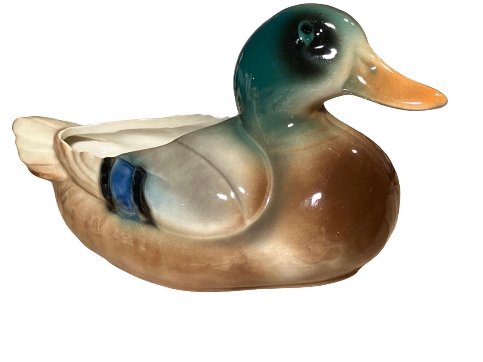 Painted Mallard Duck planter