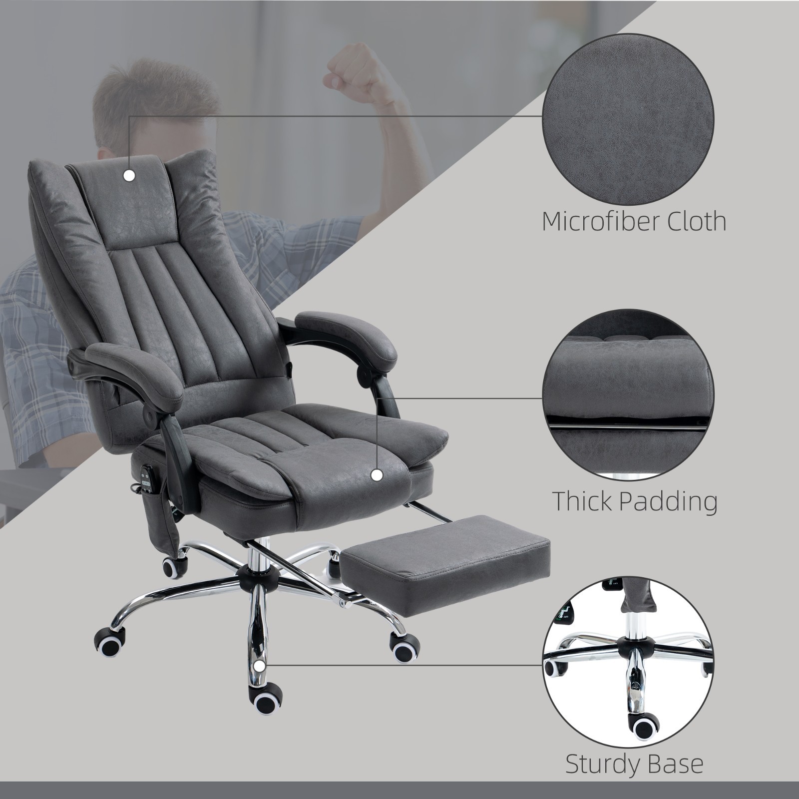 ❄️FREE SHIPPING!❄️Office/Massage/Reclining Chair w/Wheels, Thick Padding, & More