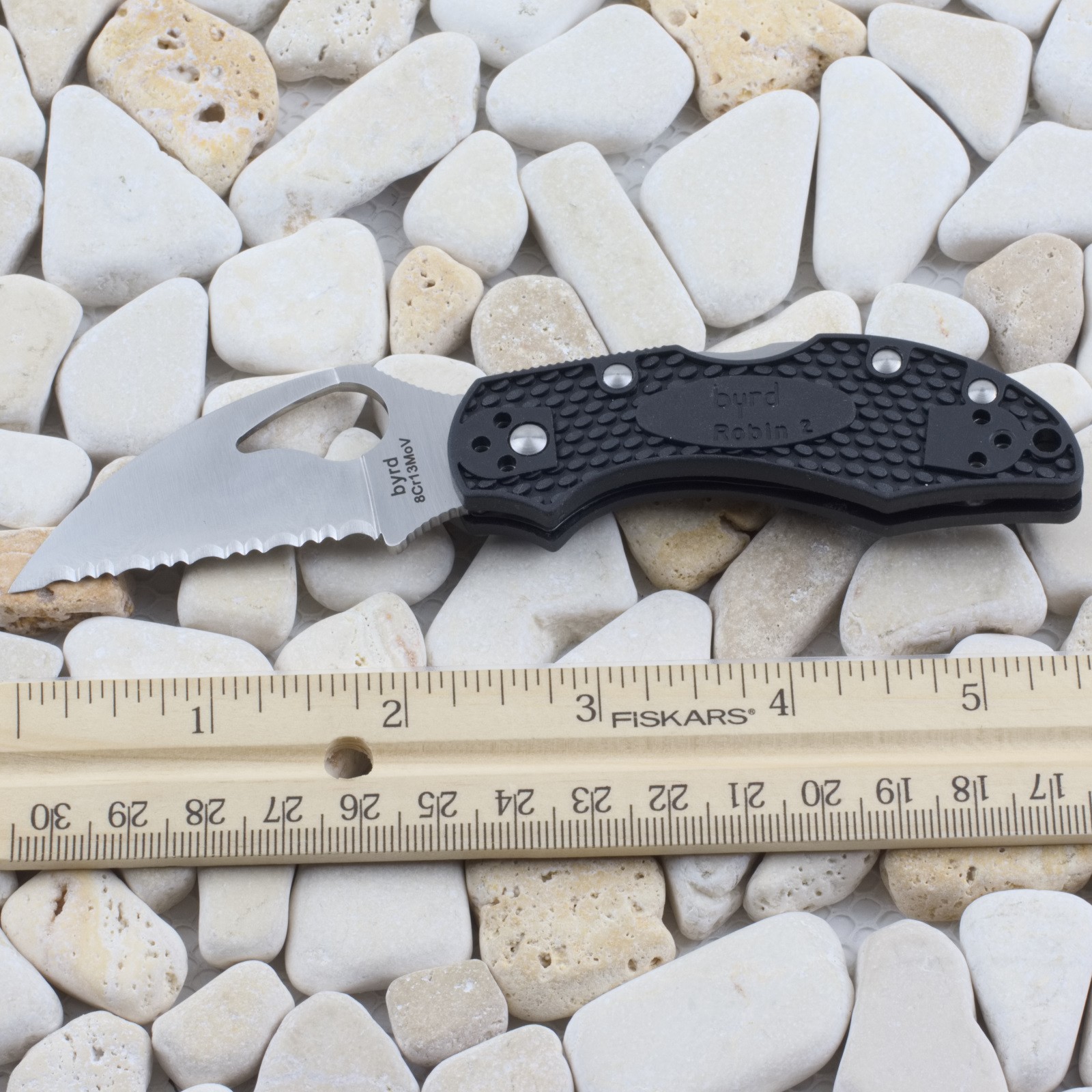 Byrd by Spyderco Robin 2 Black Lockback Folding Pocket Knife Wharncliffe