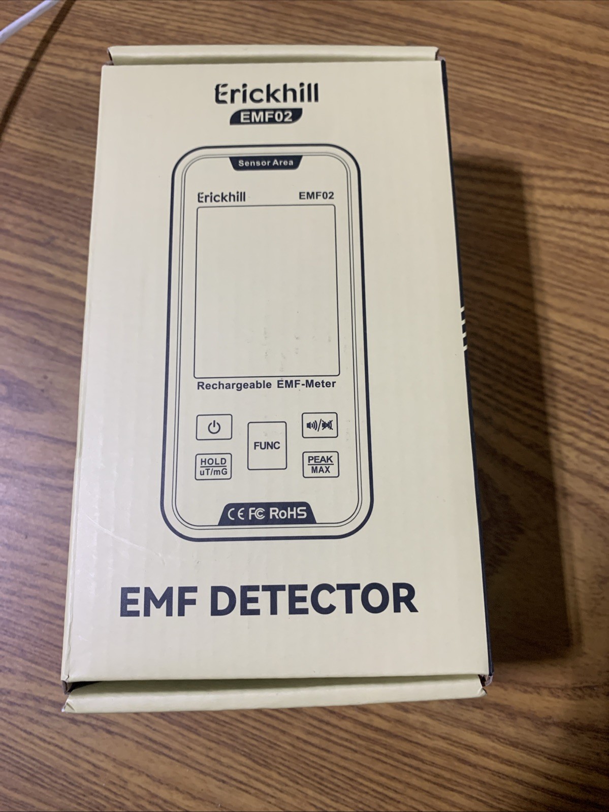 Erickhill EMF02 Rechargeable EMF Meter Detector RoHS FC Certified EMF02