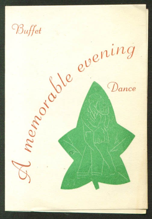324th Service Group Officers Buffet Dance invitation Podesta Building WWII 1944