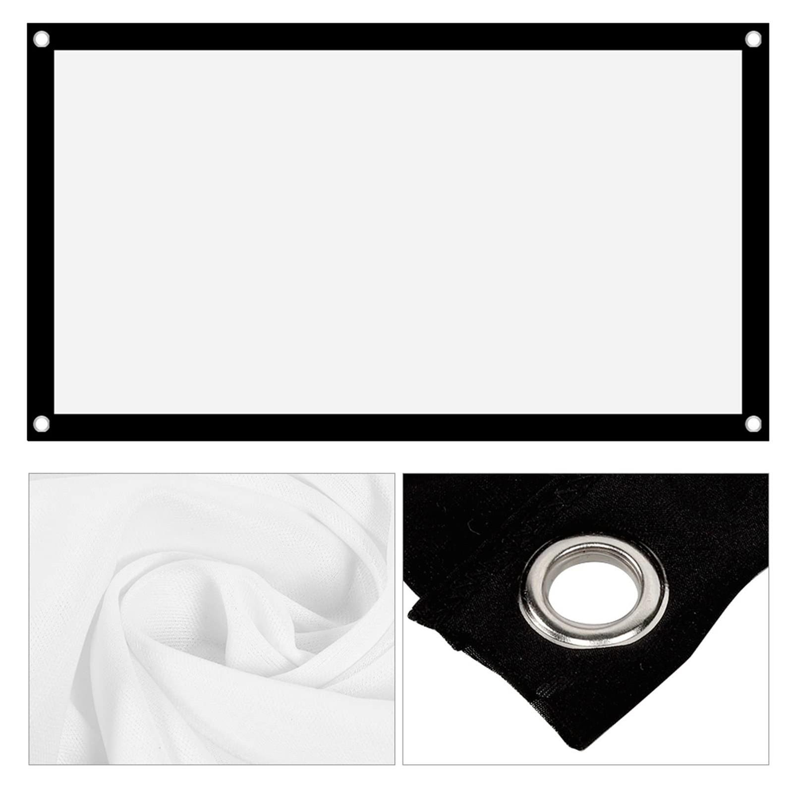 40 Inch Projection Screen,16:9 Thicken Portable Non Crease Soft 40 inches