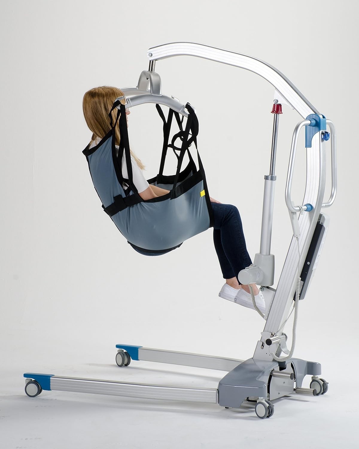 One Piece Patient Lift Sling with Positioning Strap, Comfy Polyester Mesh Fab...