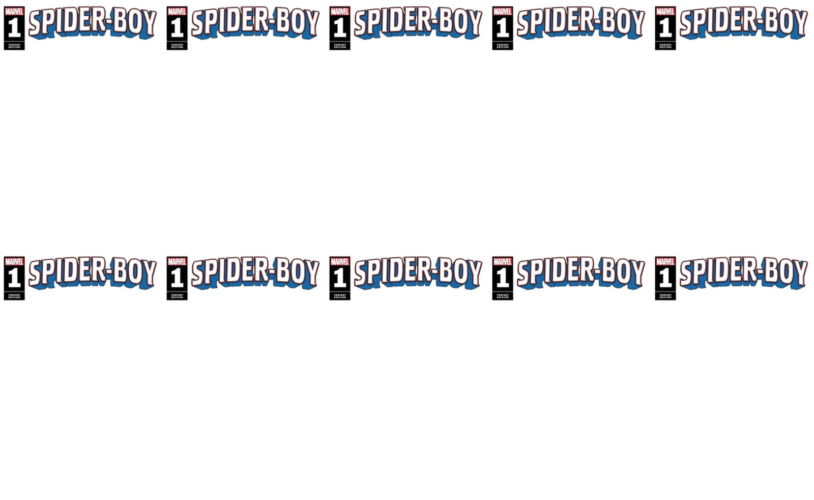 SPIDER-BOY #1 BLANK SKETCH EXCLUSIVE VARIANT NM LOT OF 10 COPIES WAREHOUSE SALE