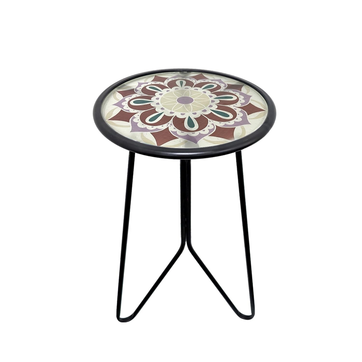 LIFFY Outdoor Side Table, 12 inches x 12 x 21 inches, Purple-12 Inches