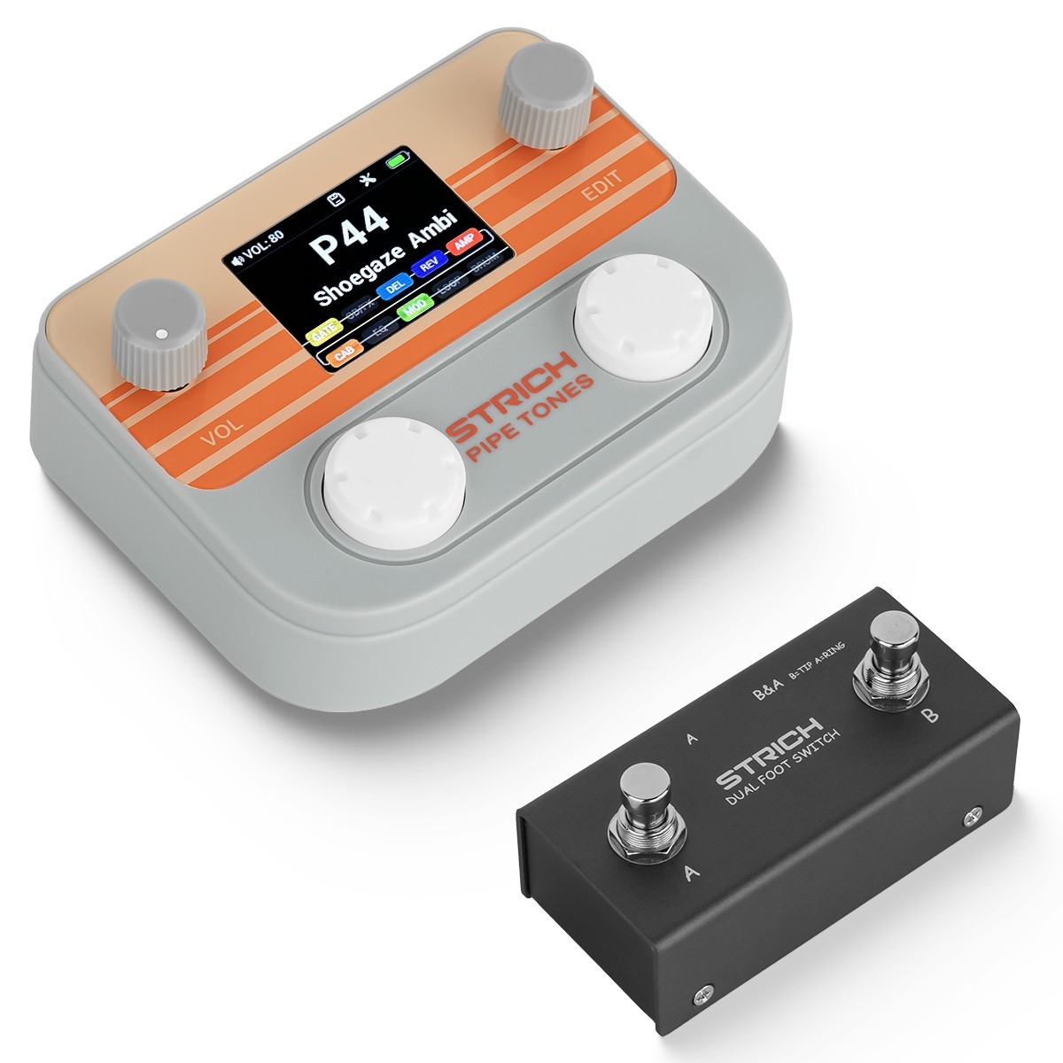 STRICH Pipe Tones Pocket Multi-Effects Processor w/ Foot Pedal 125 Effect Types