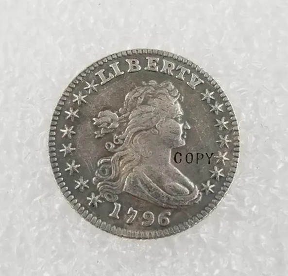 1796 Draped Bust Dime Coin Contemporary Copy