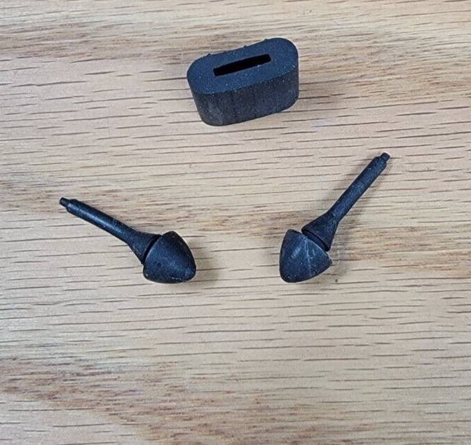 1955 56 57 CHEVY GLOVE BOX DOOR & ARM SUPPORT RUBBER BUMPERS 3 piece setUSA MADE