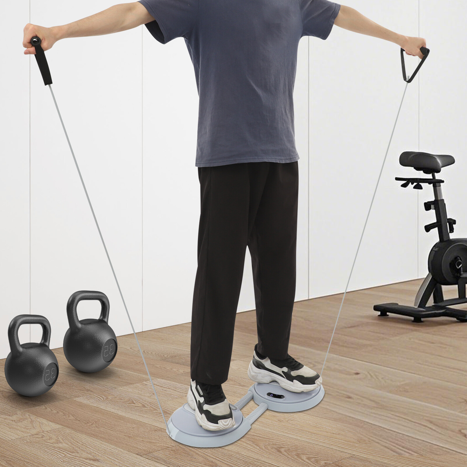 Waist Twister Ab Board 220Lbs Capacity for Home Workout & Weight Loss Smart LCD