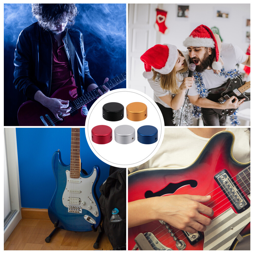5 Sets for Guitar Effect Pedal Footswitch Topper Metal Button Board Buttons