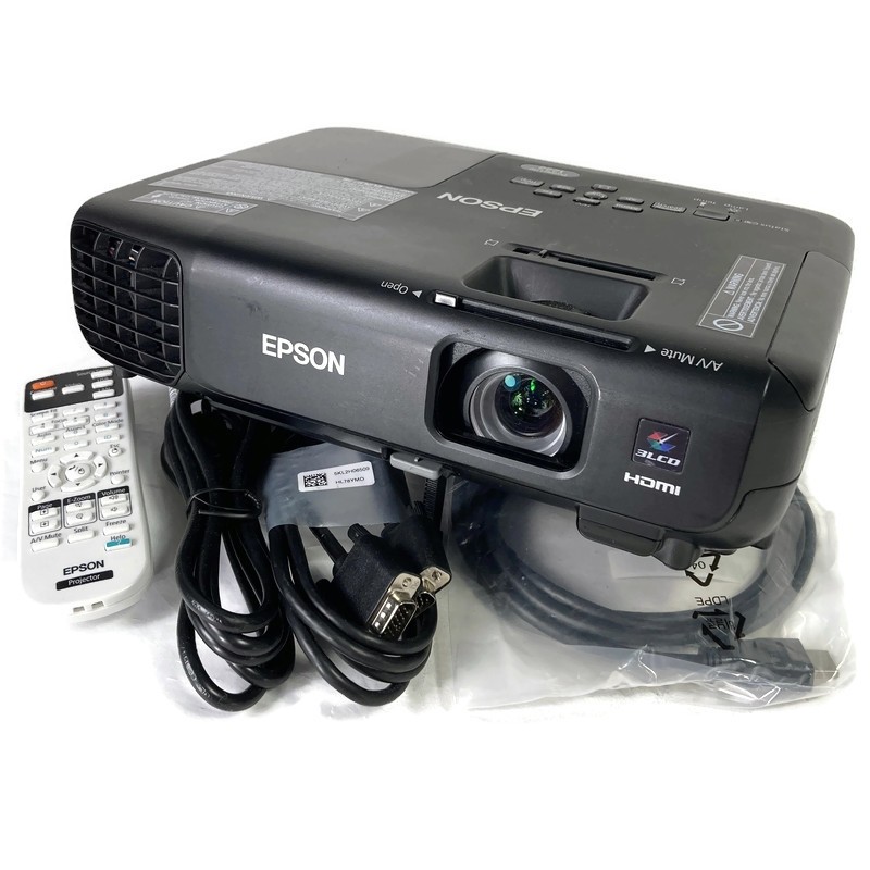 Epson PowerLite 1222 H551F 3LCD XGA HDMI Projector 196 Lamp Hours w/ Remote