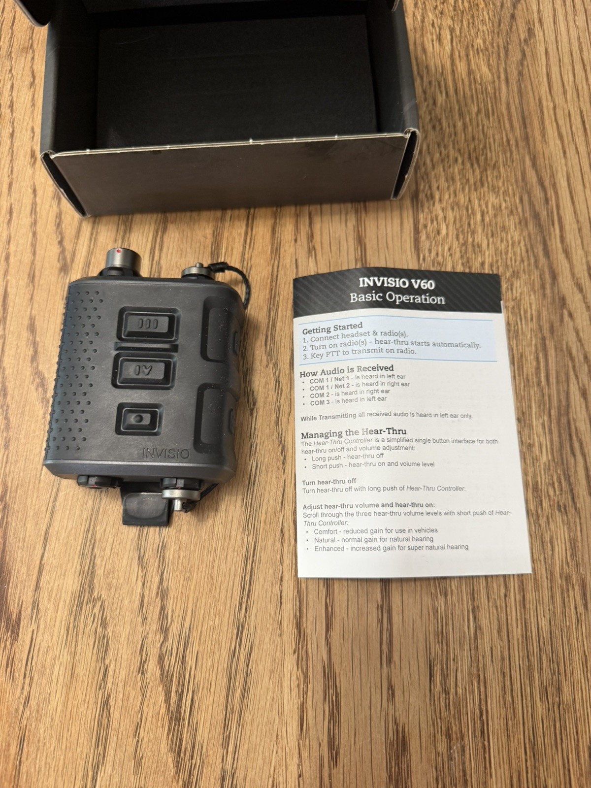 INVISIO V60 Control Unit Tactical Radio PTT Black GEN 1 Communications Control