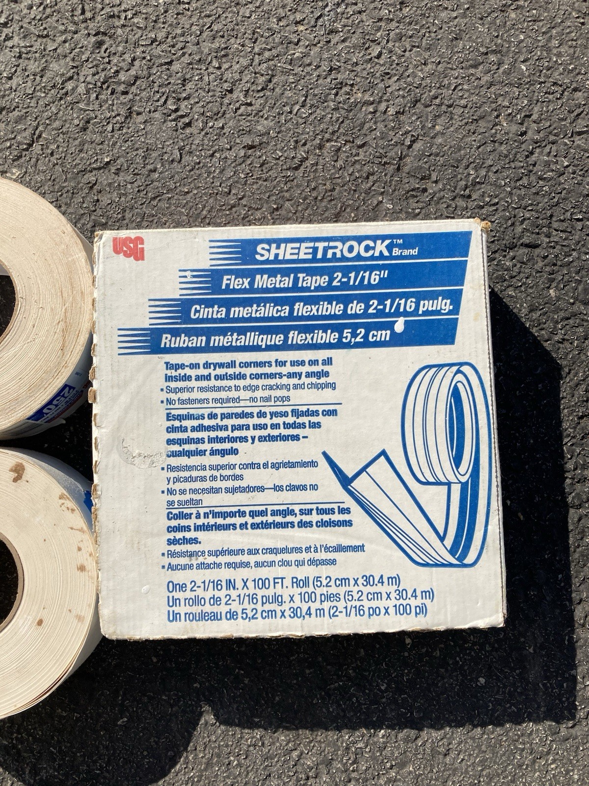 4 rolls sheet rock tape , one roll with wire .