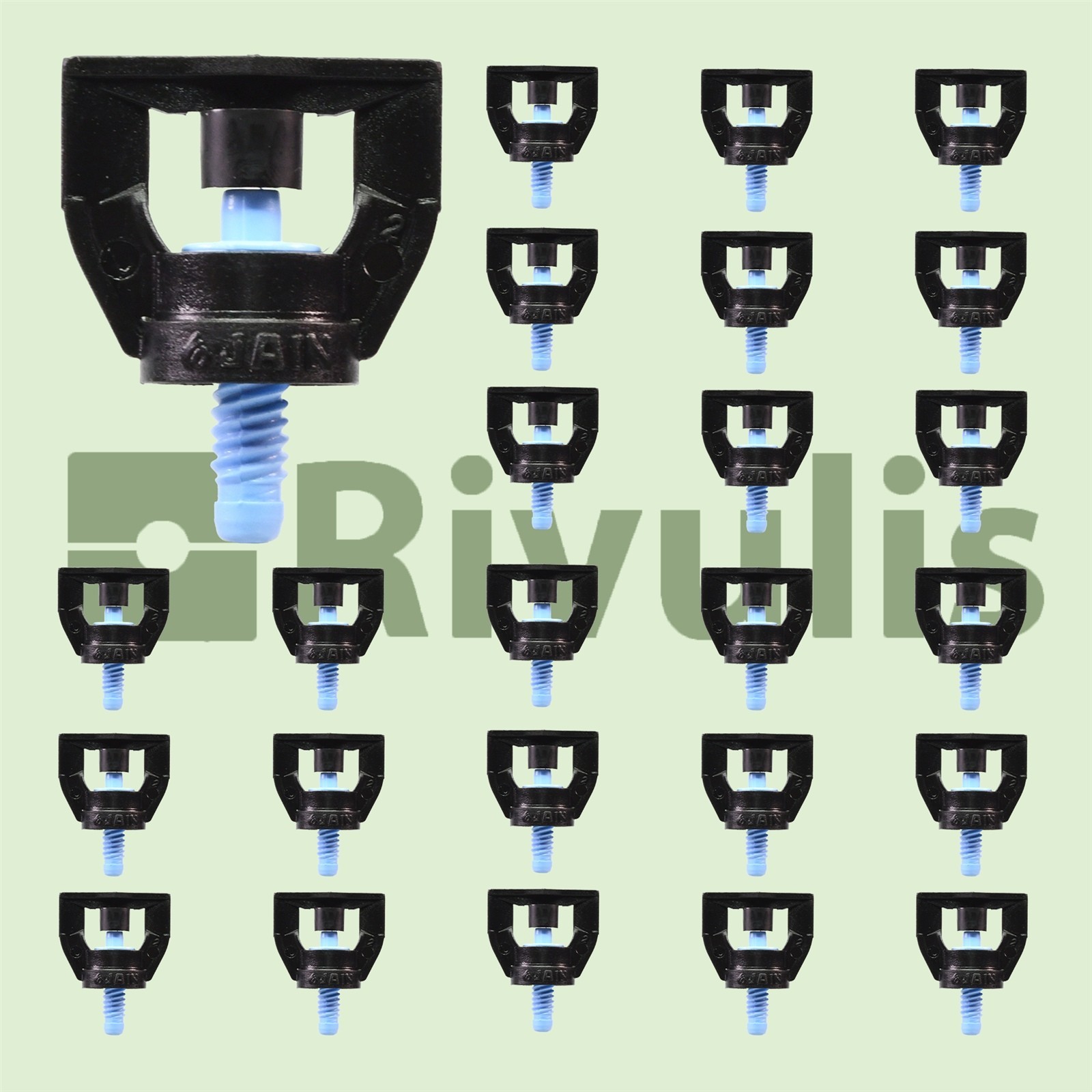 25 Rivulis Jain Jets Drip Micro Spray Emitters Notch Hi Lo Pattern 11–21ft  N-40