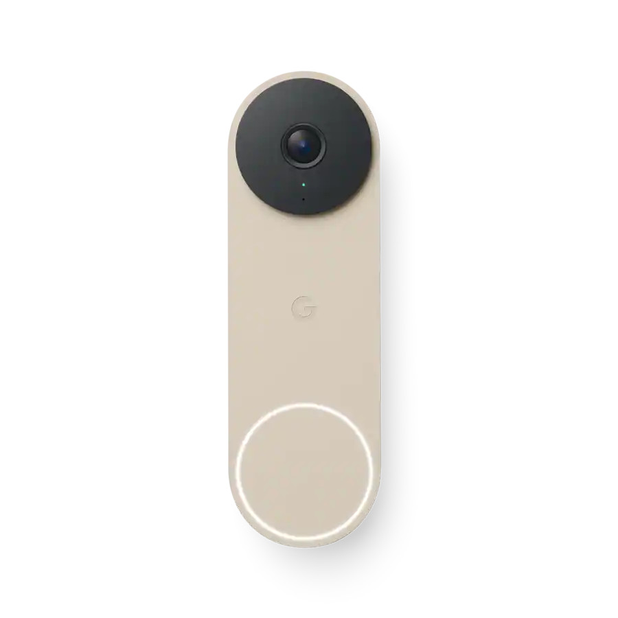 Google Nest Doorbell (Wired 3rd Gen) 2K Video & Gemini (G6PPP) - Linen - VG READ
