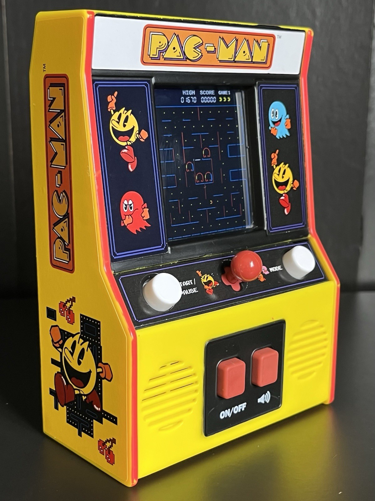 Pac Man - Mini Arcade - Retro Game - Bandai Namco - Miniature Pacman *TESTED*