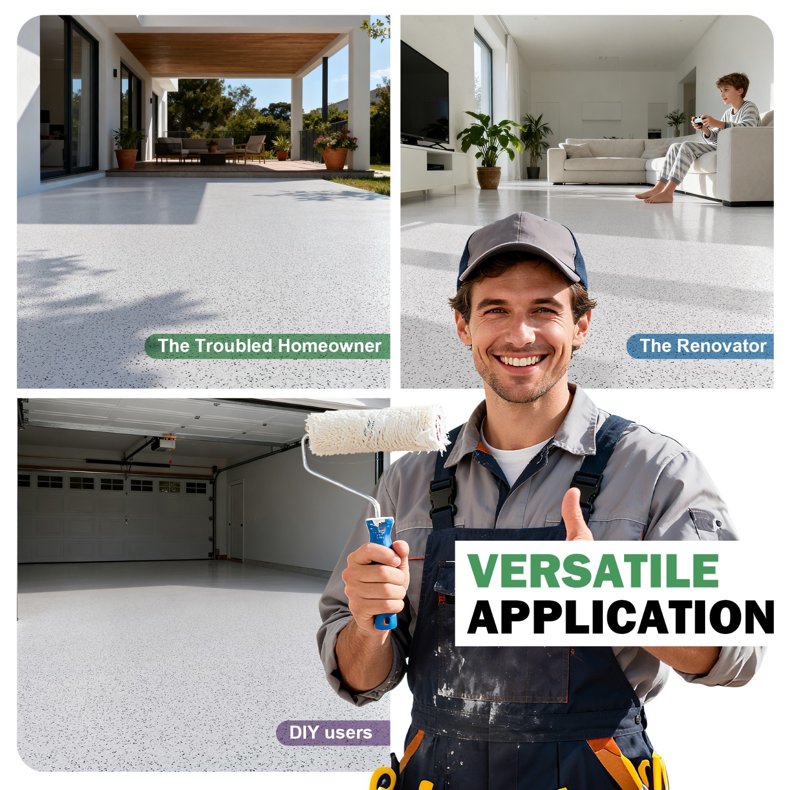 Epoxy Colored Sand Floor Paint for Concrete,Self-leveling Epoxy Floor Paint