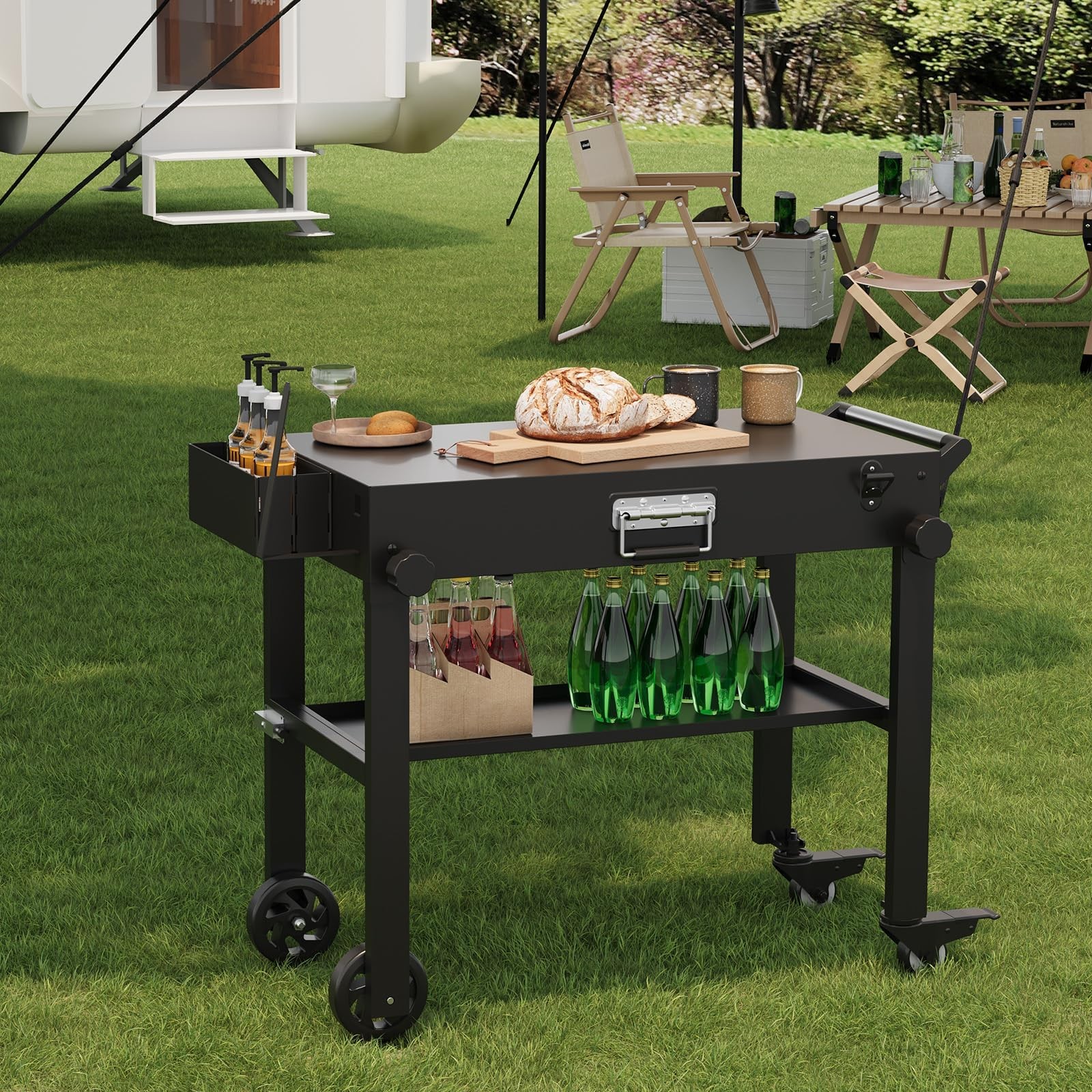 Outdoor Grill Cart Foldable Blackstone Griddle Stand for 17" & 22" Griddle Grill