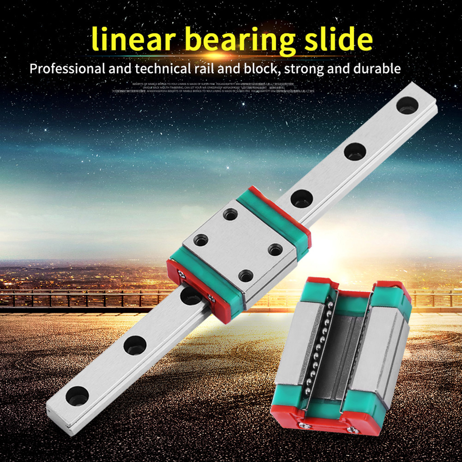 100mm Portable High Precision Miniature Linear Sliding Rail With Slide Block