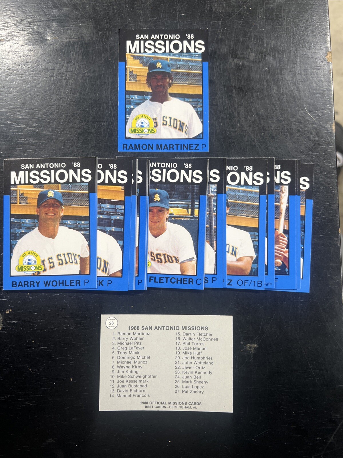 1988 Best San Antonio Missions 28 card set Martinez Wetteland Fletcher DODGERS