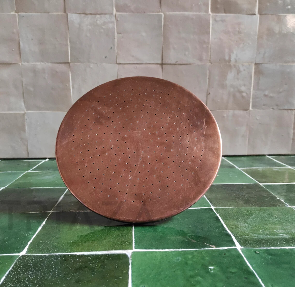 Unlacquered Solid copper shower head , outdoor shower head , outdoor shower