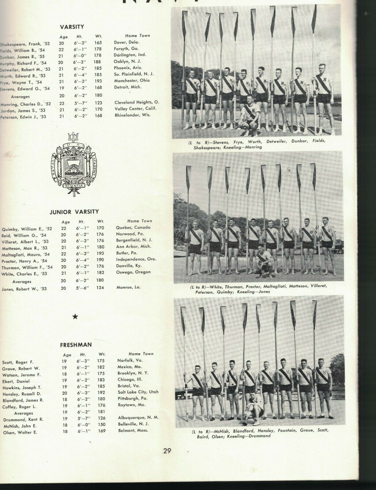 Intercollegiate Rowing Association 50th Annual Regatta Program June 21 1952