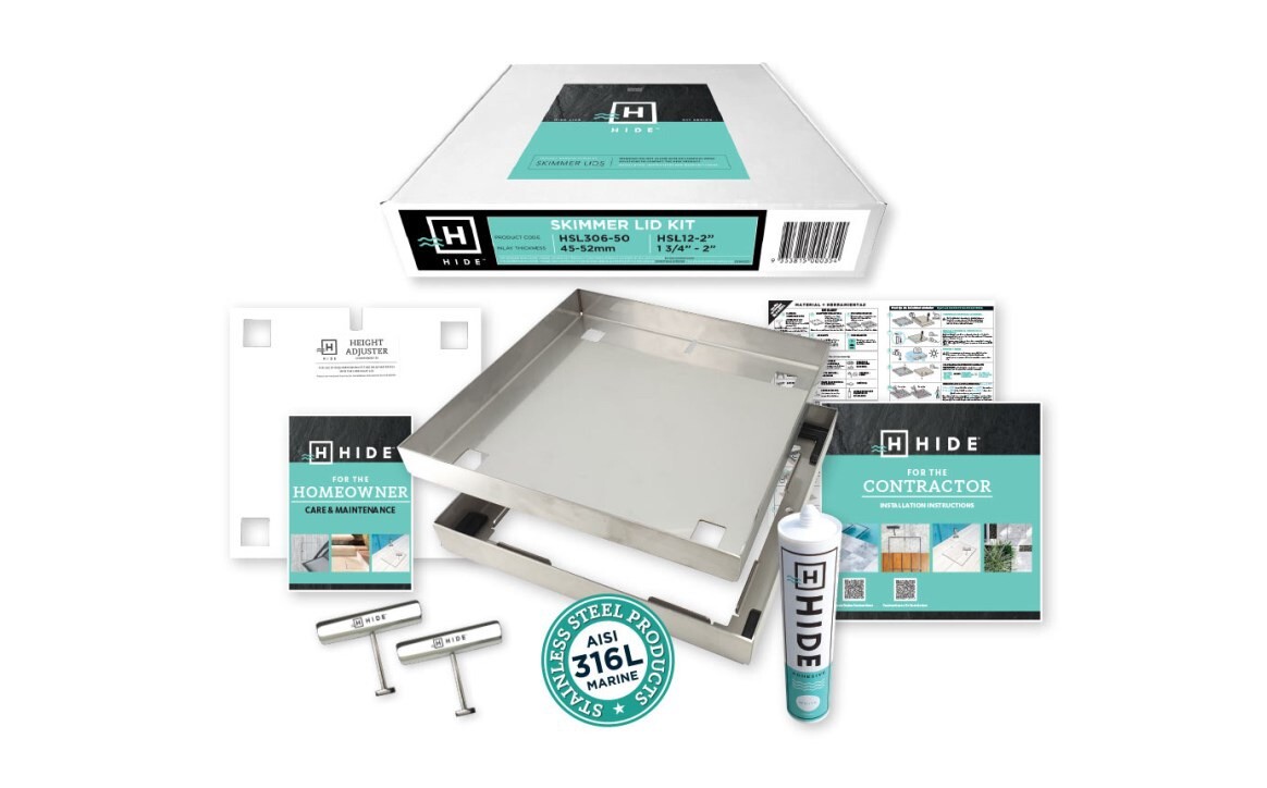HIDE 12" Skimmer Lid & Access Cover Kit - 1.2" Inlay Depth