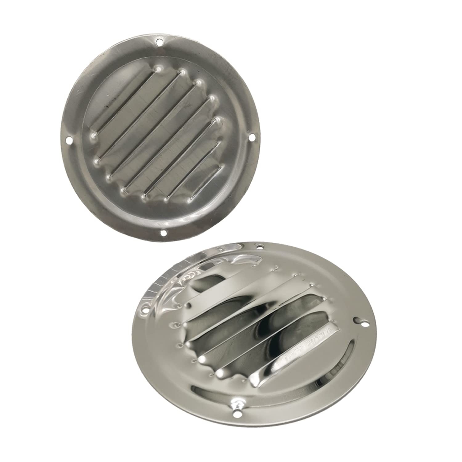 4" Round Louvered Air Vent, 316 Stainless Steel Marine Boat Vent Ventilation