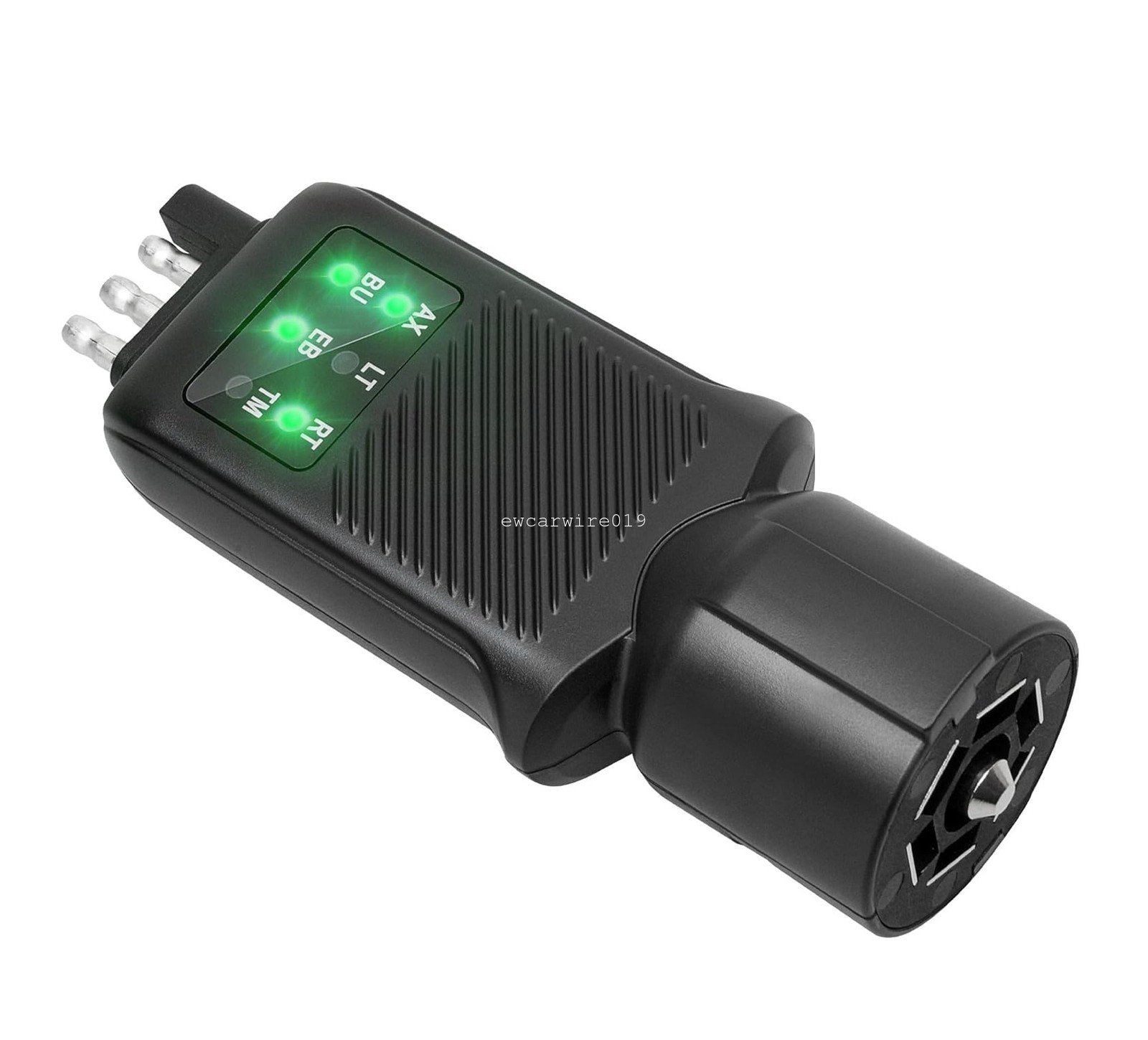 2-in-1 Trailer Plug Tester 4 Pin Flat & 7 Pin Towing Light Tester For RV Trucks