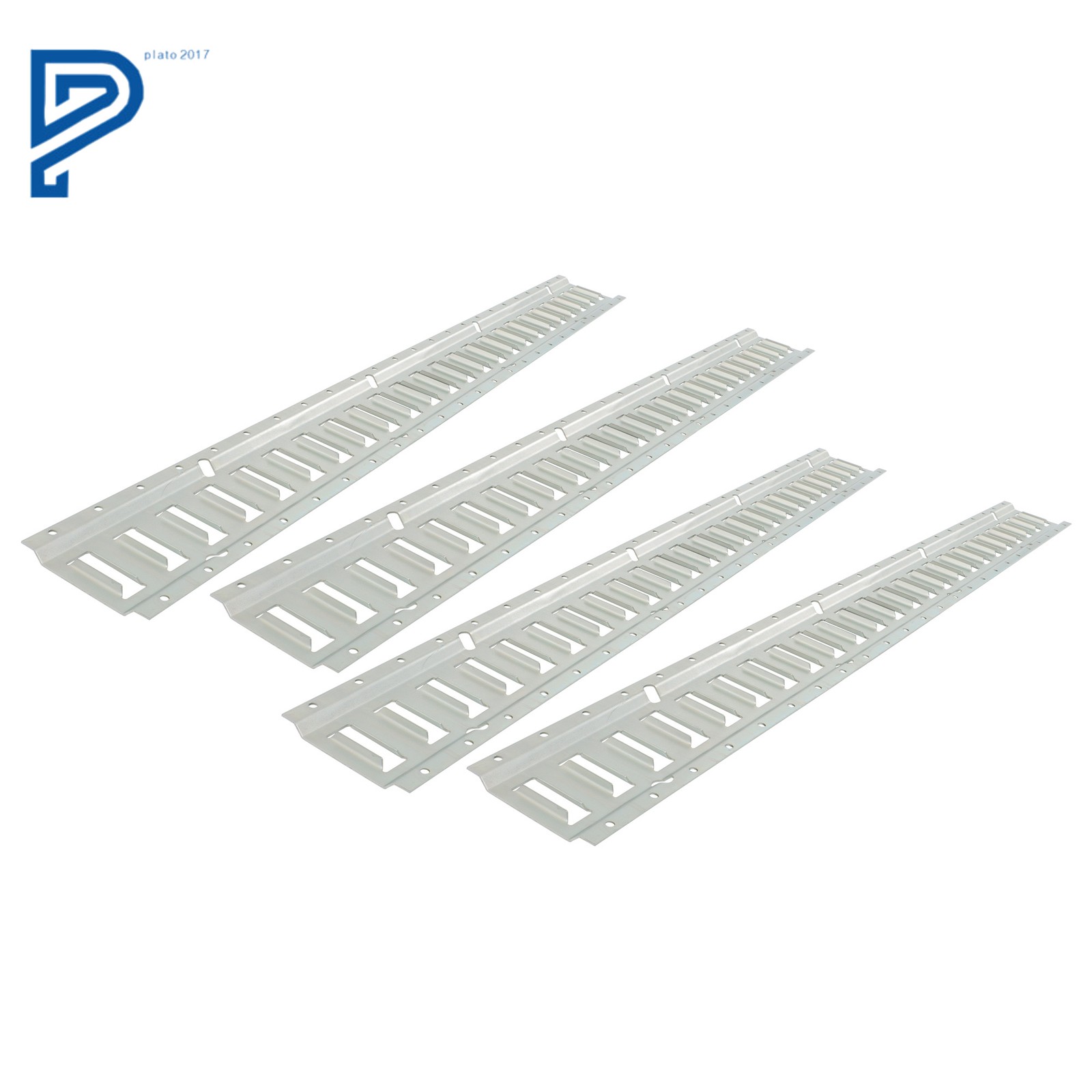 Galvanized Steel 4 Pack 4' E Track Tie Down Rail Kit For Garages Vans Trailers