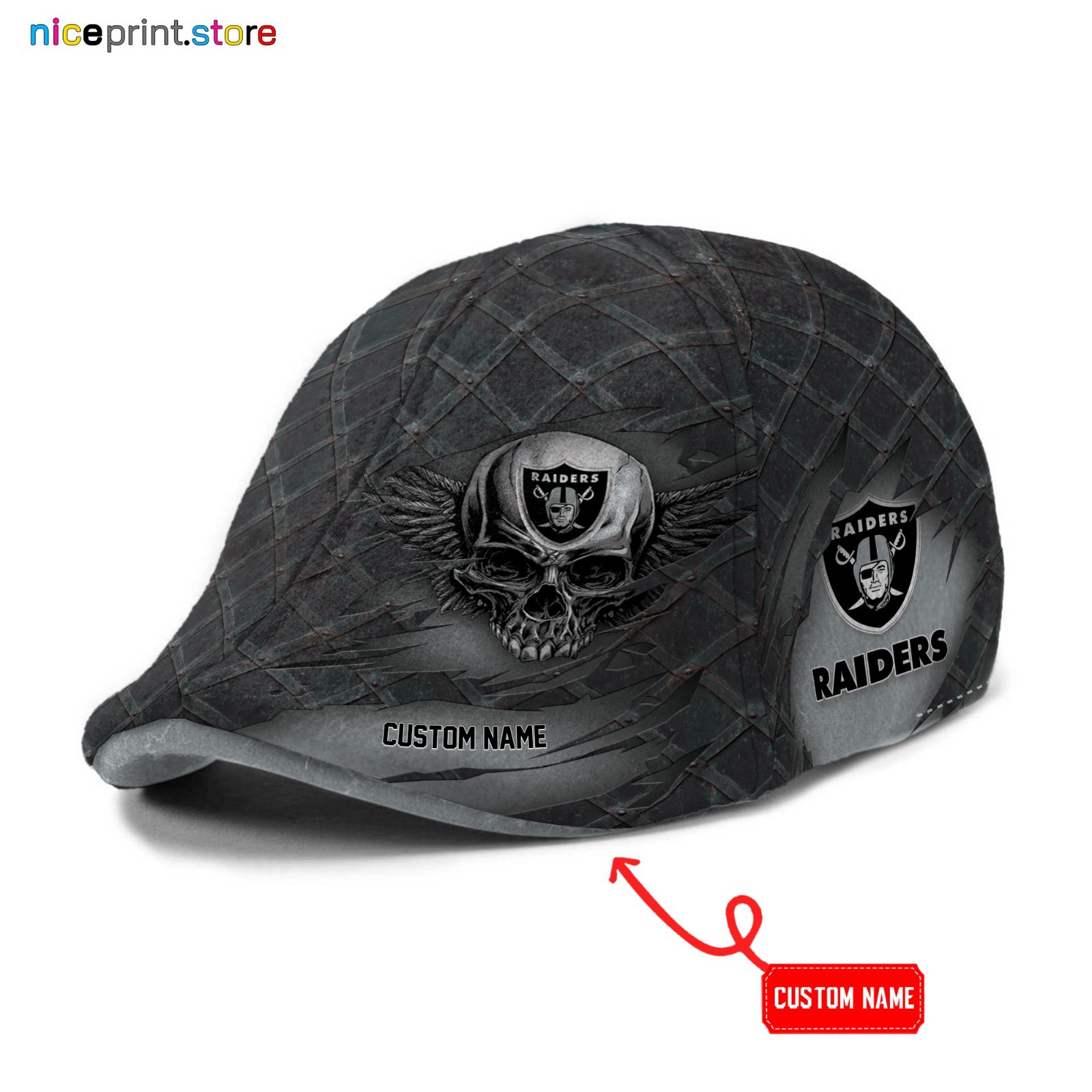 Las Vegas Team Raiders Ivy Cap Raiders Newsboy Cap NFL Golf Cap NFL Flat Cap