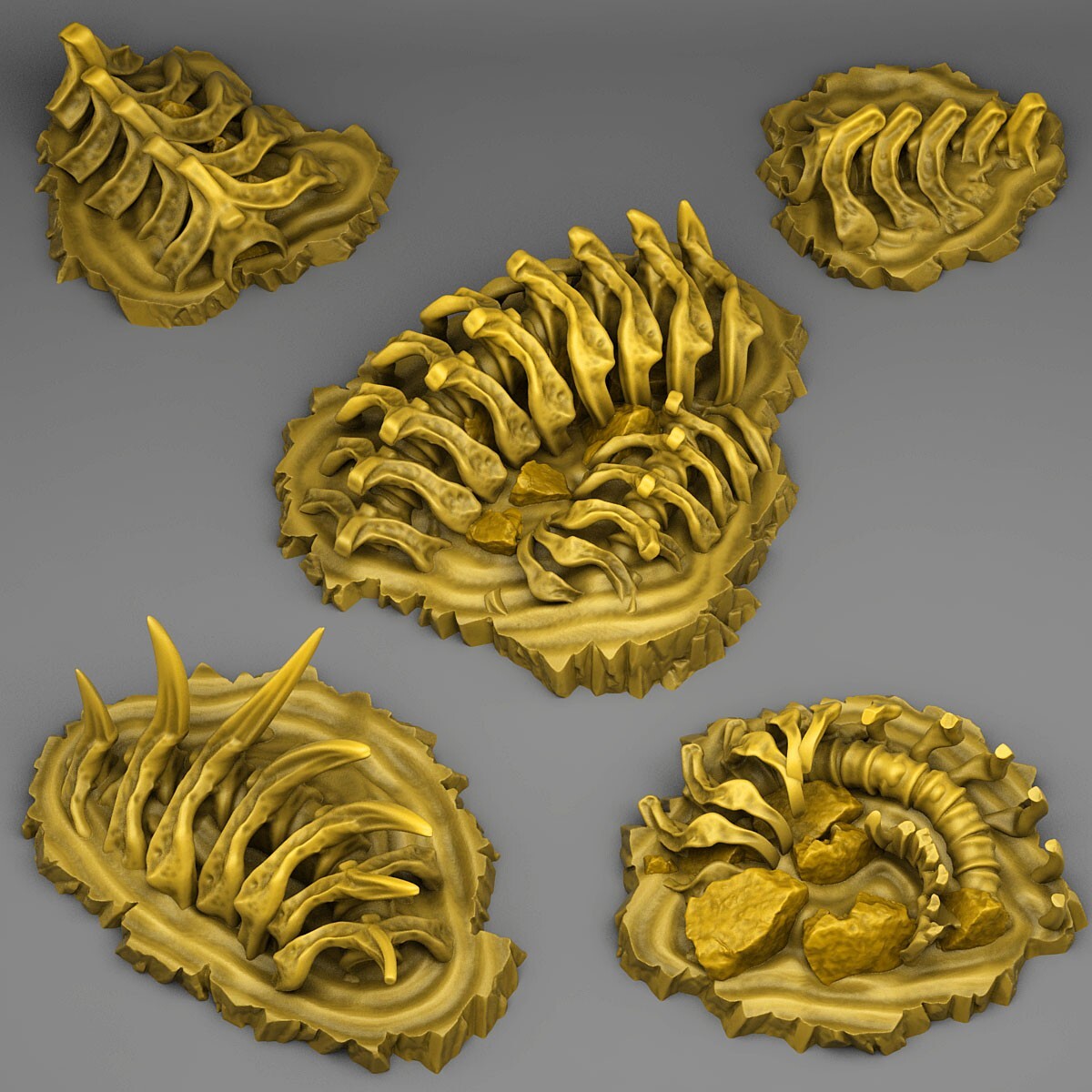 Fossilized Monster Legion Terrain Scenery Tabletop Miniatures 28mm
