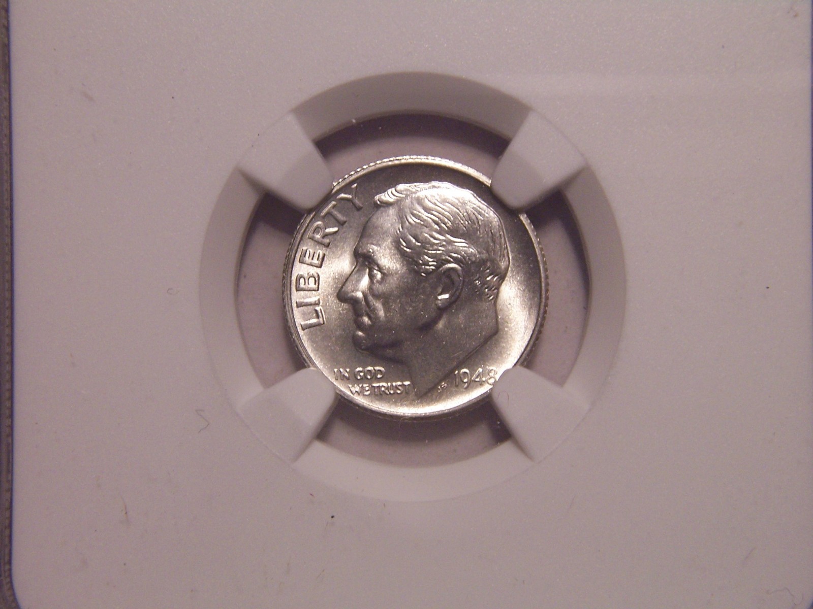 1948 S Roosevelt Silver Dime MS 66 NGC White