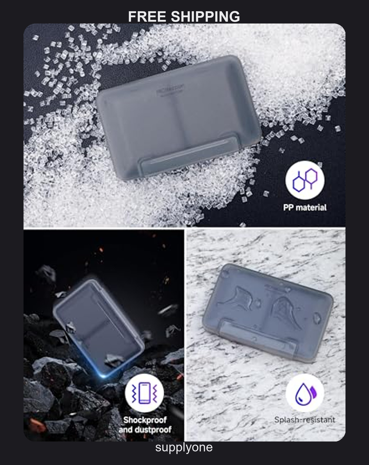 PROfezzion 24-Slot Memory Card Case Grey Hard Shell SD Storage Holder